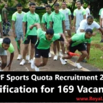 CRPF Sports Quota Recruitment 2024: Notification for 169 Vacancies
