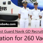 Indian Coast Guard Navik GD Recruitment 2024: Notification for 260 Vacancies