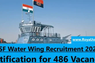 BSF Water Wing Recruitment 2024: Notification for 486 Vacancies