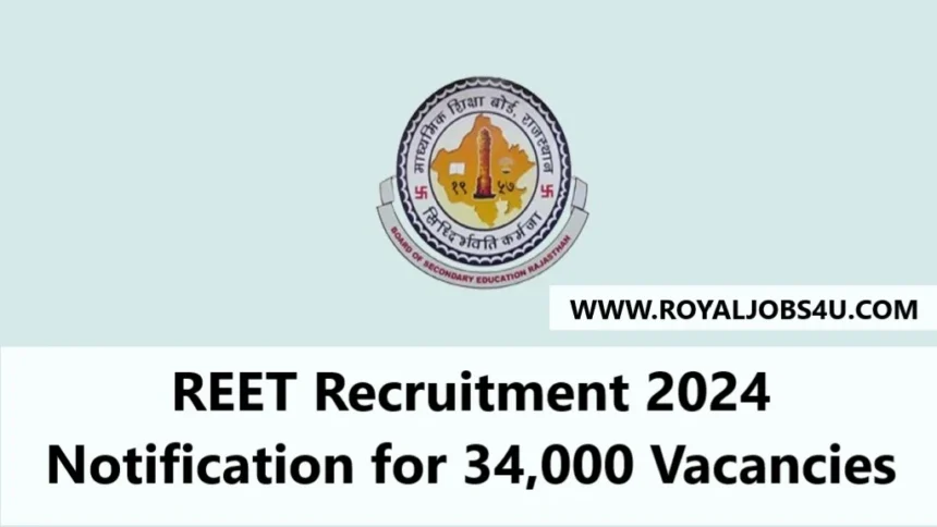REET Recruitment 2024: Notification for 34,000 Vacancies