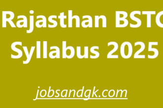 Rajasthan BSTC Syllabus 2025
