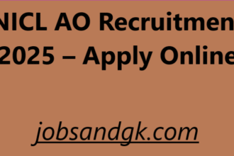 NICL AO Recruitment 2025 – Apply Online