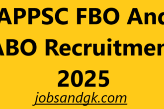 APPSC FBO And ABO Recruitment 2025
