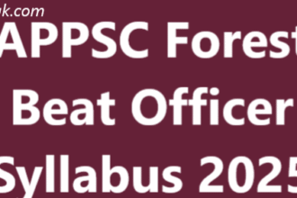 APPSC Forest Beat Officer Syllabus 2025