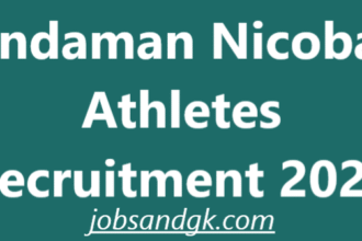 Andaman Nicobar Athletes Recruitment 2025