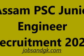 Assam PSC Junior Engineer Recruitment 2025