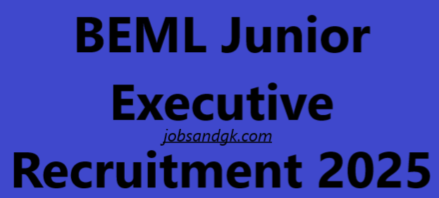 BEML Junior Executive Recruitment 2025