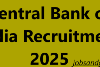 Central Bank of India Recruitment 2025