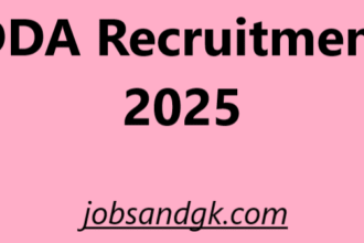 DDA Recruitment 2025