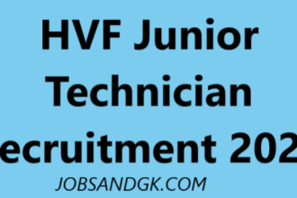 HVF Junior Technician Recruitment 2025
