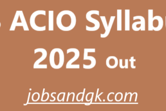 IB ACIO Syllabus 2025 Out
