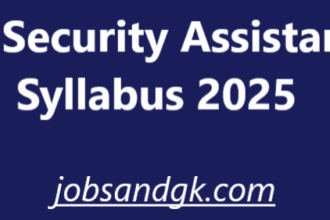 IB Security Assistant Syllabus 2025