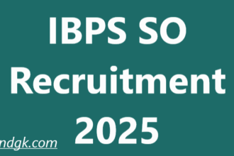 IBPS SO Recruitment 2025