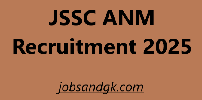 JSSC ANM Recruitment 2025