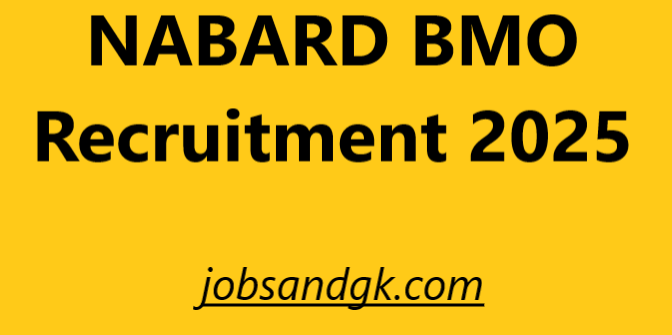 NABARD BMO Recruitment 2025