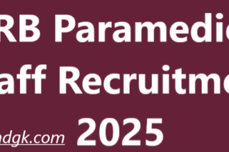 RRB Paramedical Staff Recruitment 2025