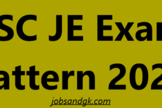 SSC JE Exam Pattern 2025