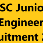 SSC Junior Engineer Recruitment 2025