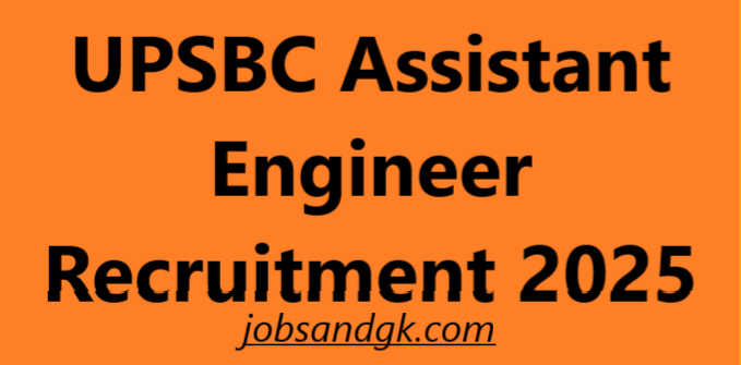 UPSBC Assistant Engineer Recruitment 2025