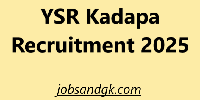 YSR Kadapa Recruitment 2025