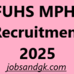 BFUHS MPHW Recruitment 2025