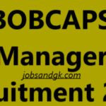 BOBCAPS Manager Recruitment 2025