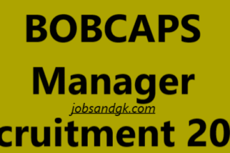 BOBCAPS Manager Recruitment 2025
