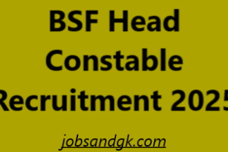 BSF Head Constable Recruitment 2025