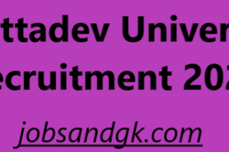 Bhattadev University Recruitment 2025