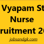 CG Vyapam Staff Nurse Recruitment 2025