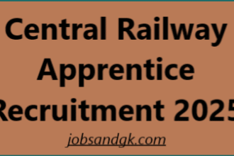 Central Railway Apprentice Recruitment 2025