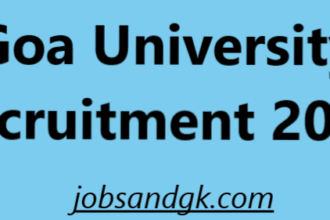 Goa University Recruitment 2025