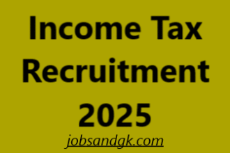 Income Tax Recruitment 2025