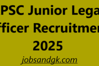 RPSC Junior Legal Officer Recruitment 2025
