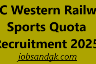 RRC Western Railway Sports Quota Recruitment 2025
