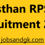 Rajasthan RPSC SI Recruitment 2025