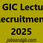 UP GIC Lecturer Recruitment 2025