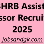 WBHRB Assistant Professor Recruitment 2025