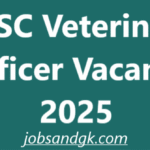 RPSC Veterinary Officer Vacancy 2025